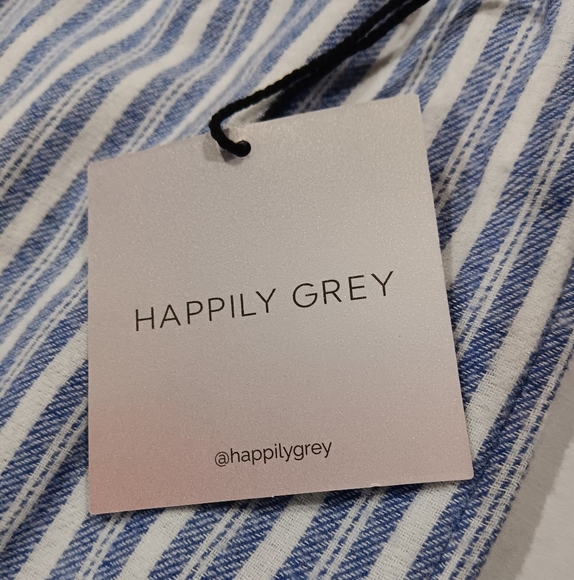 Happily Grey Women's (Size S) Gray-Blue Stripe Pajama Pants (NWT) - Picture 7 of 14